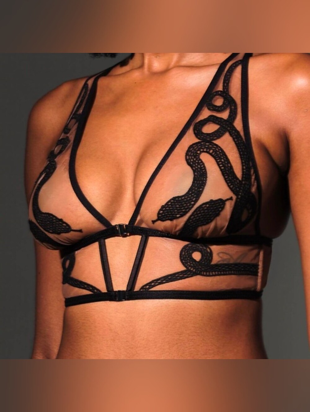 Thistle and Spire Medusa Bralette in Black